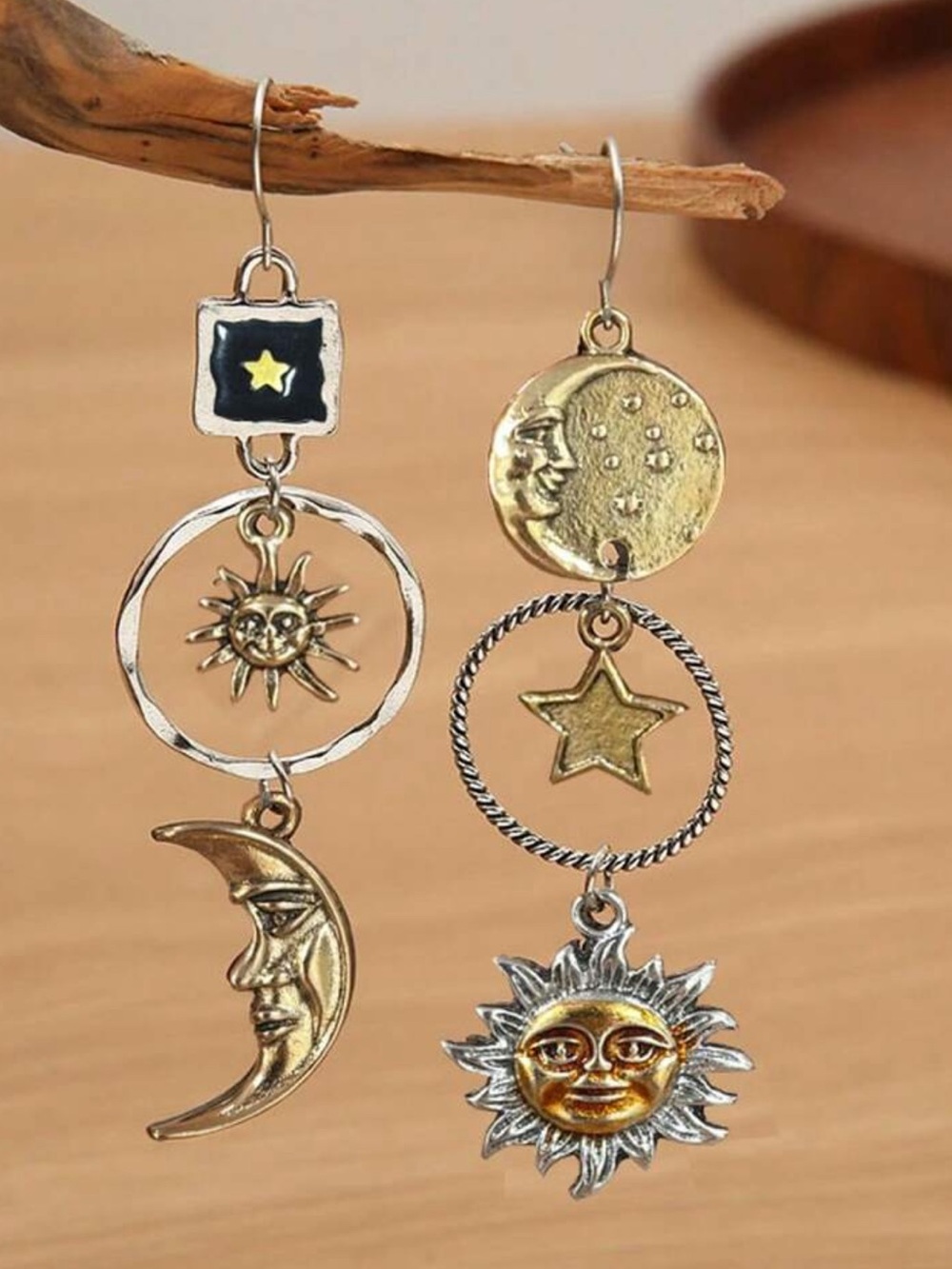 Celestial Metallic Drop Earrings NEW 🏷️